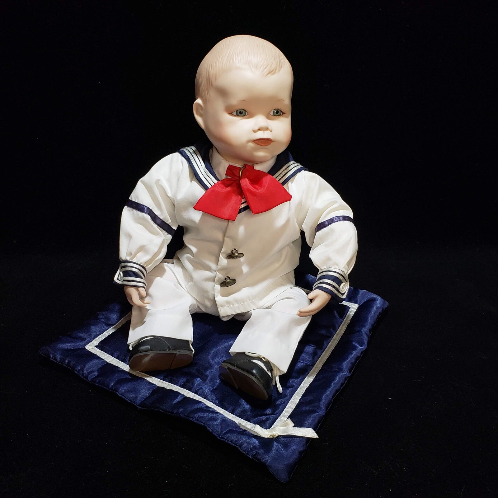 Vintage Ashton-Drake “Matthew” Sailor Porcelain Baby Doll by Yolanda Bello | Doll Spa | Doll Only - Image 2