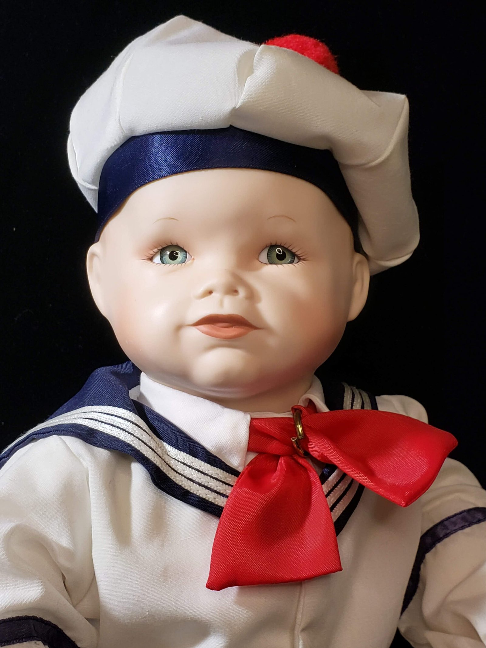Vintage Ashton-Drake “Matthew” Sailor Porcelain Baby Doll by Yolanda Bello | Doll Spa | Doll Only - Image 5