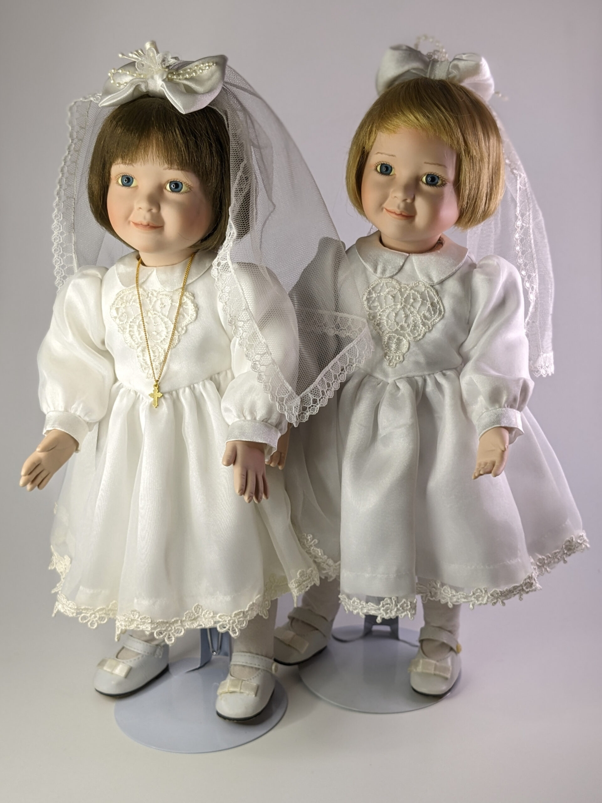 Vintage Ashton-Drake “First Communion” Porcelain Dolls, 13 in. | Refreshed at Doll Spa