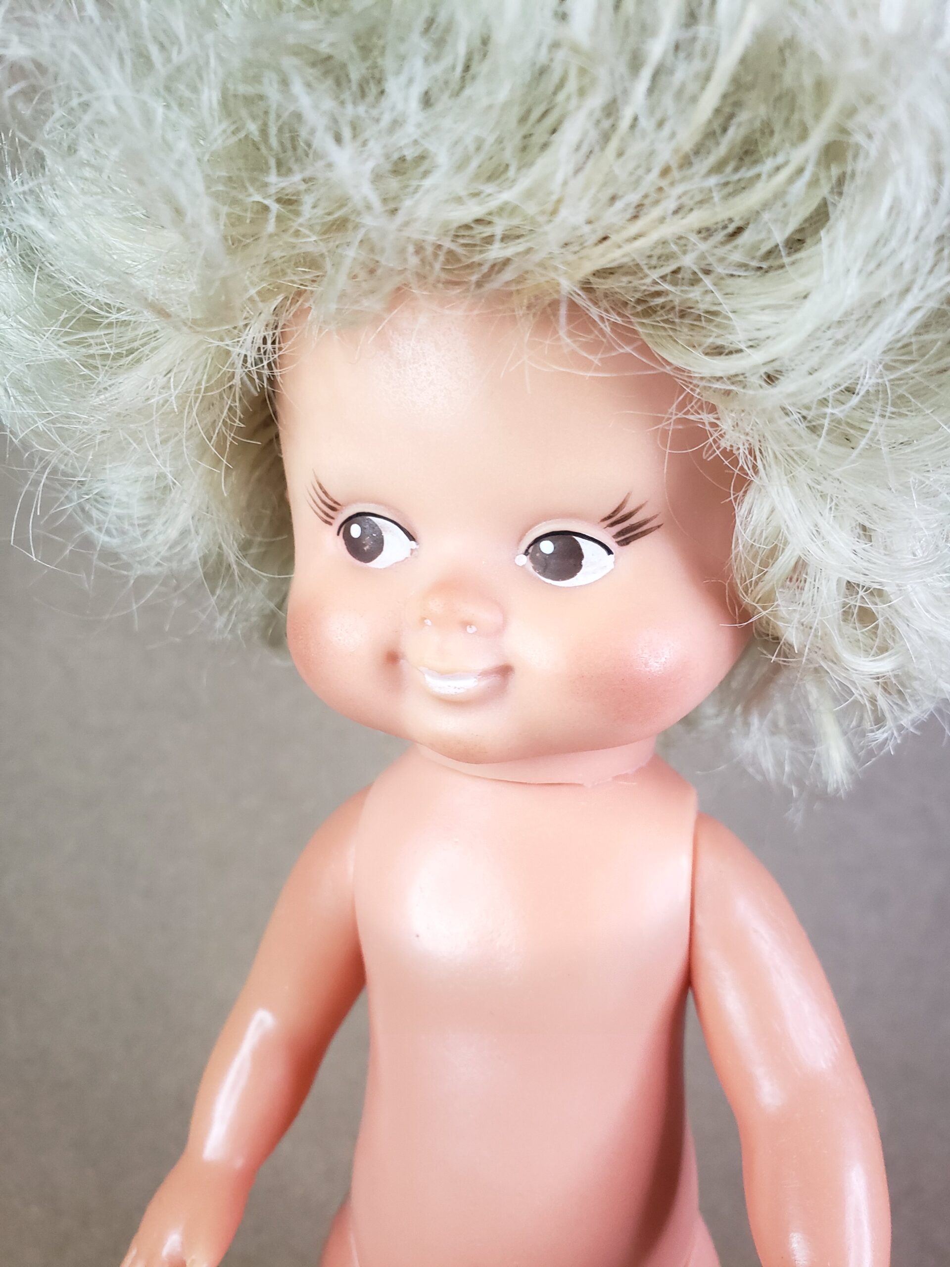 Rerooting a Vintage Vinyl Doll: Before & After